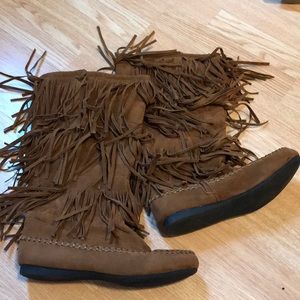 Fringe Moccasin Boot